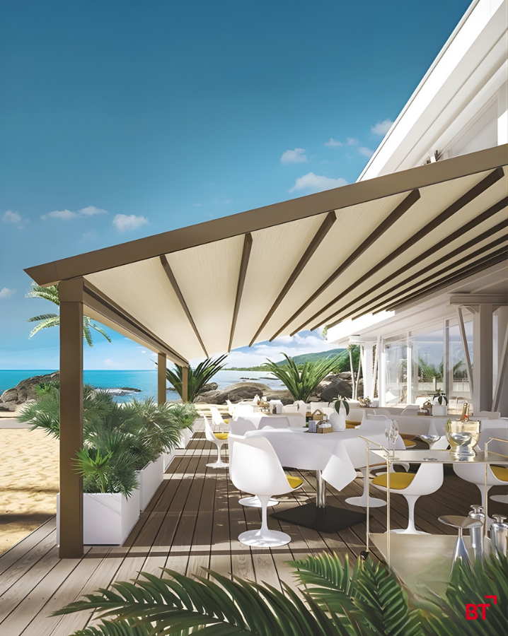 pergotenda addossata per terrazze