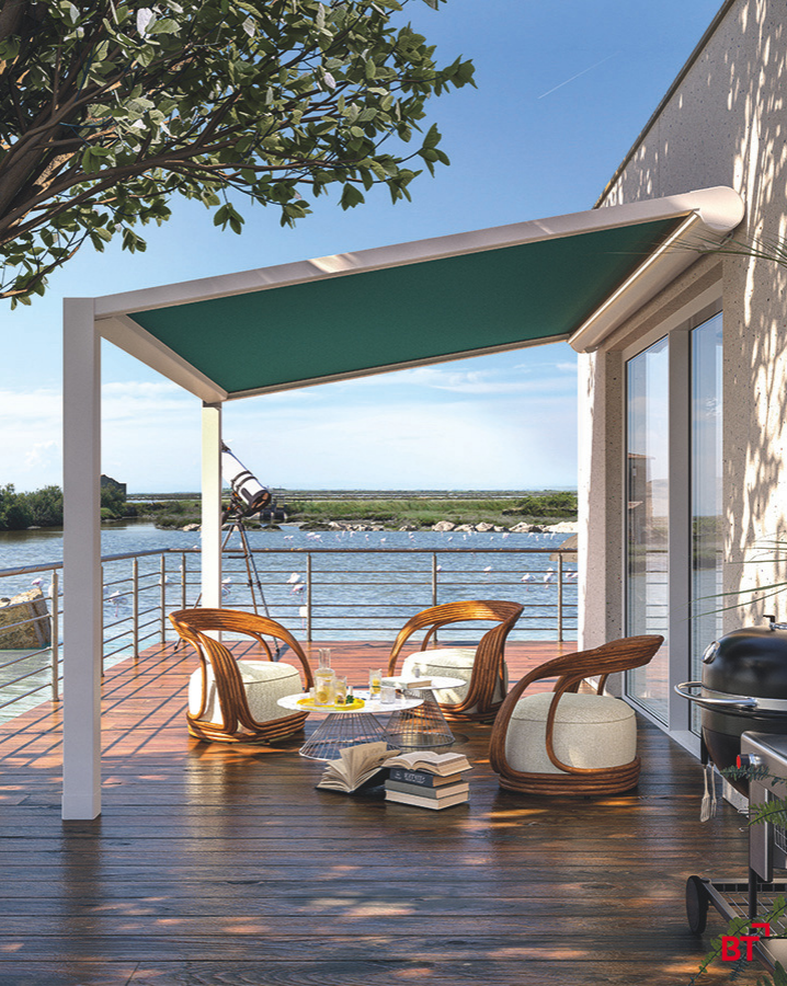 pergotenda per terrazze sul mare