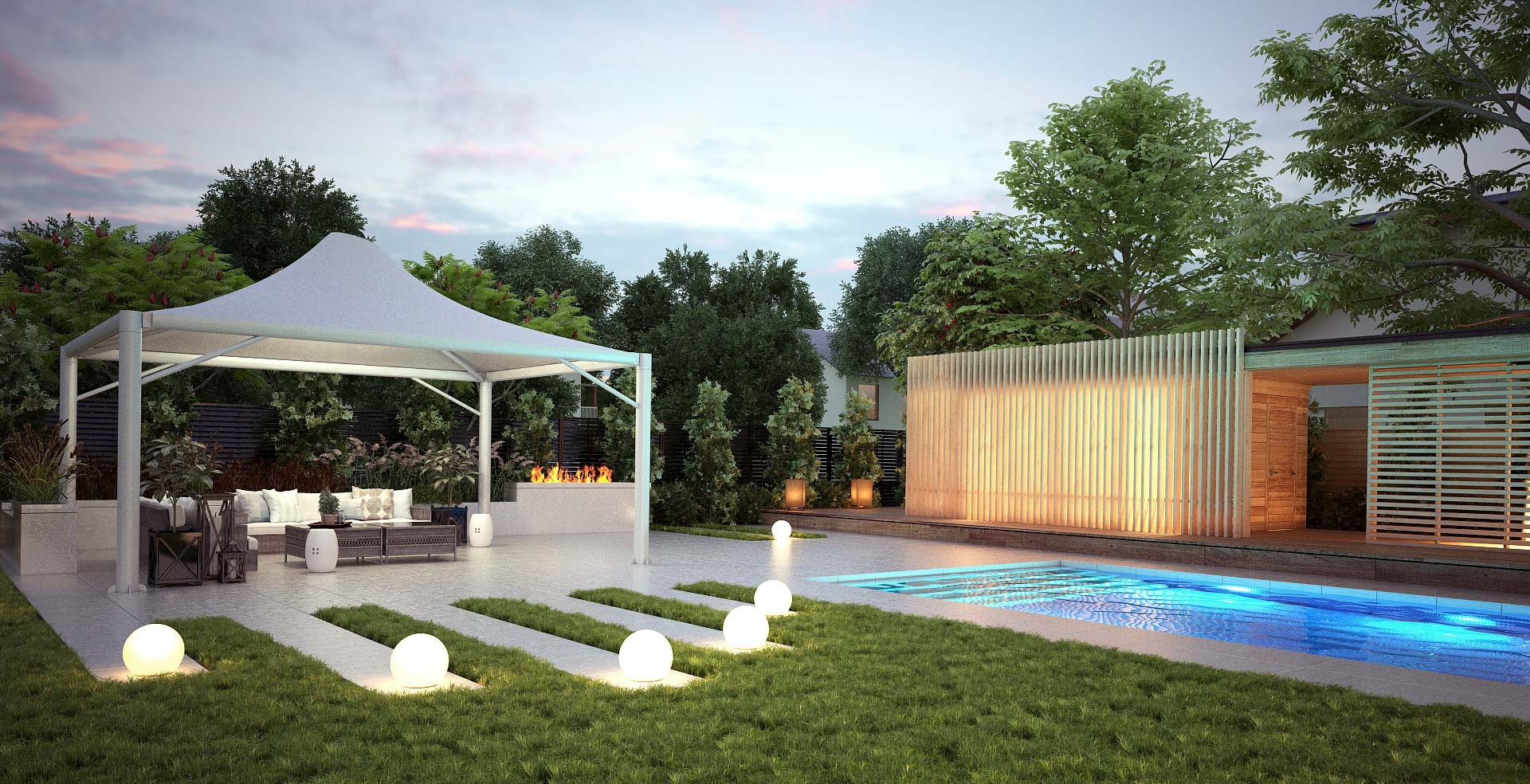 gazebo da giardino airone rubino leggero