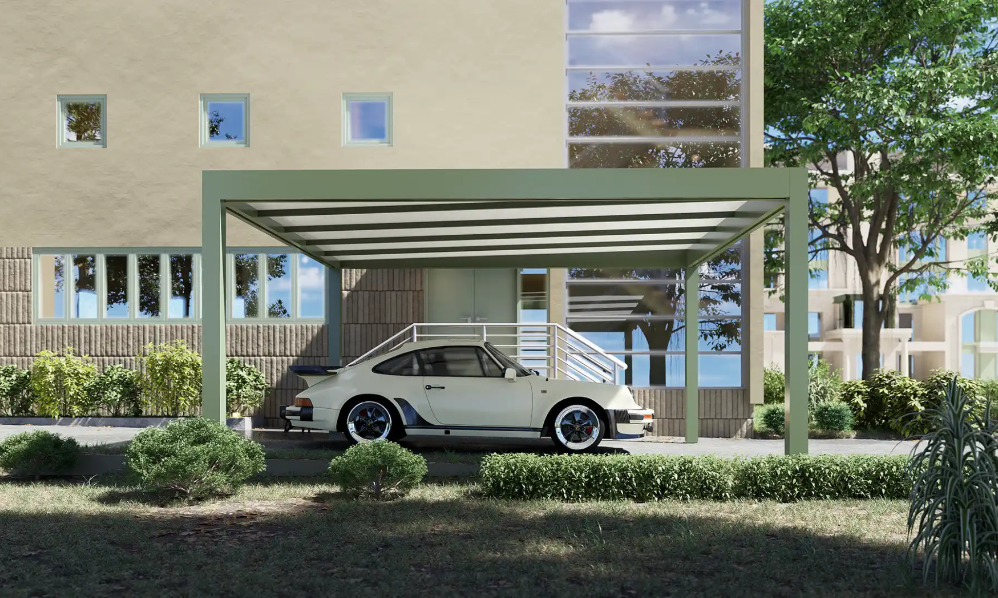 carport per auto in toscana